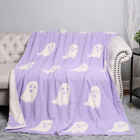 Blanket - Soft Dreams - Double Sided Ghost Lavender White