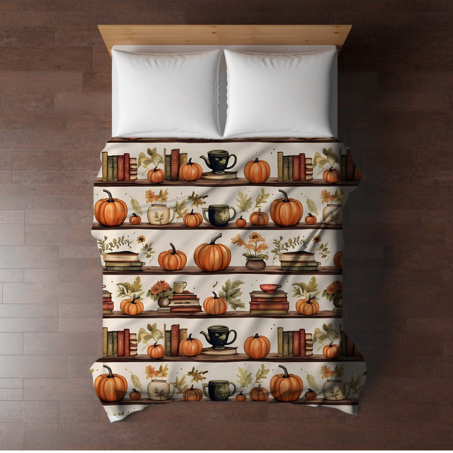 Blanket - Halloween - Pumpkin Bookshelf