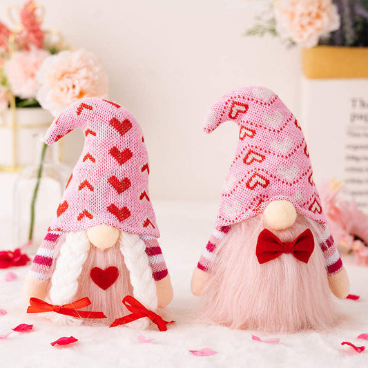 Gnome - Valentine #3 - Pink Heart Hat - PREORDER 12/12-12/15