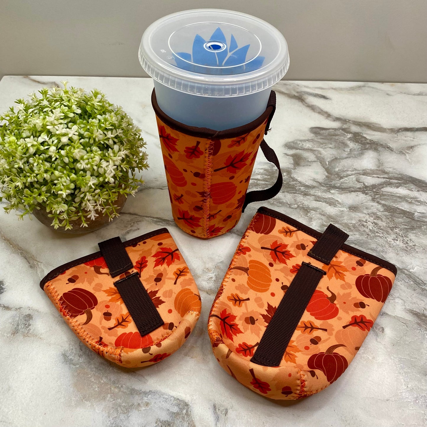 Neoprene Cup Holder Koozie Tumbler - Fall