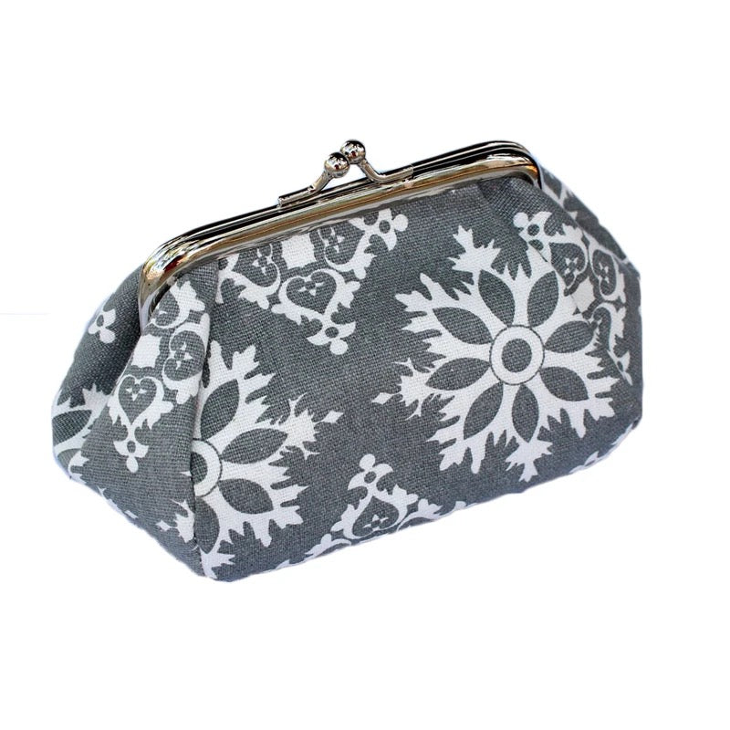 Clamshell Coin Purse Wallet - Snowflake - PREORDER