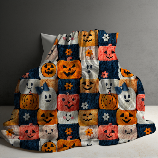 Blanket - Halloween - Knit Characters - PREORDER