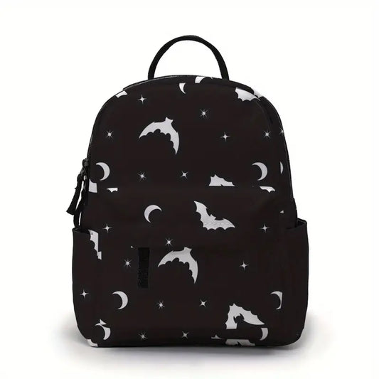 Mini Backpack - Black & White Bats