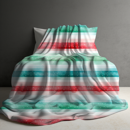 Blanket - Christmas - Red Green Stripe